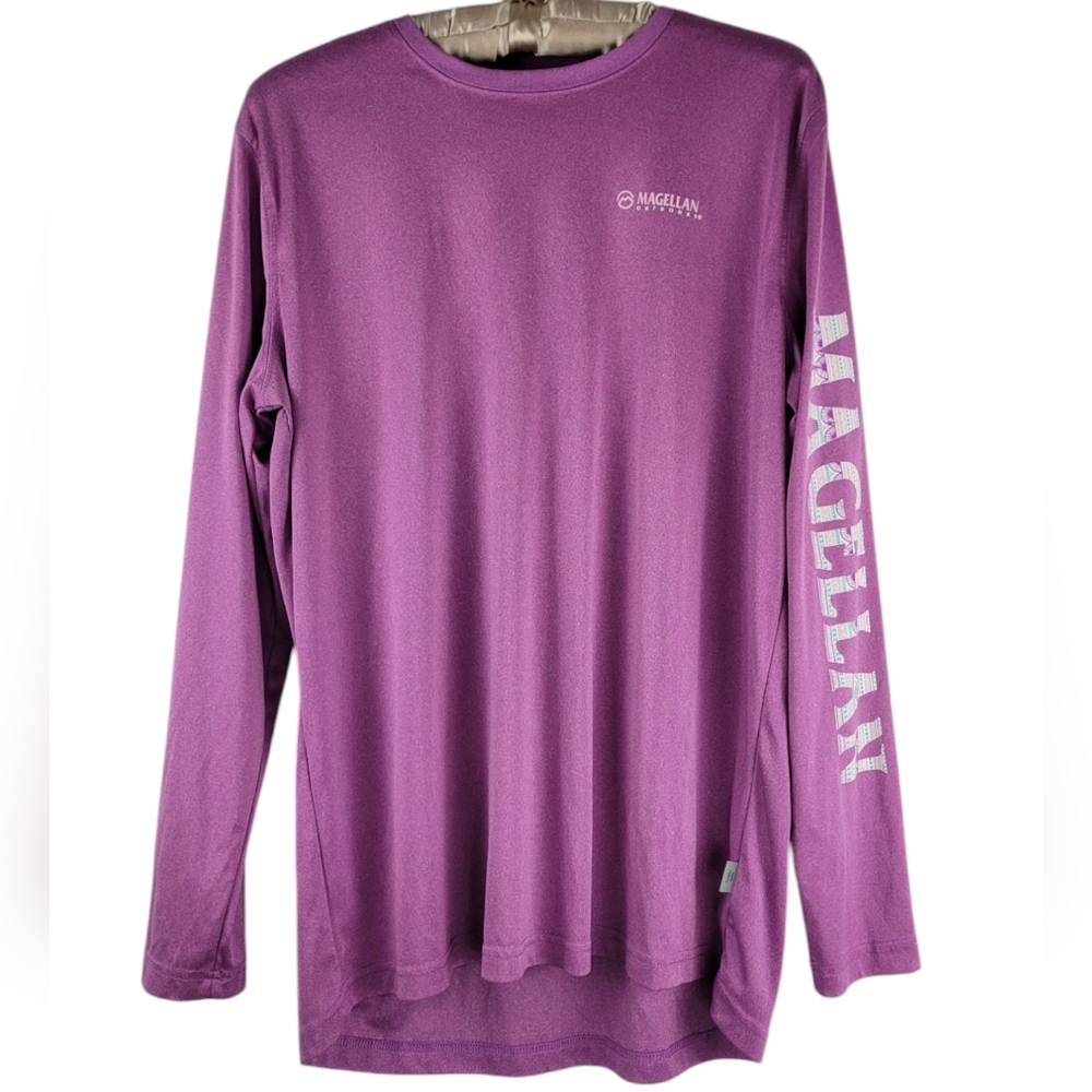 Pink Magellan Caddo Lake Outdoor Boyfriend Fit Stretch Athletic Stretch Lg Shirt